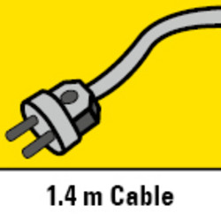 1,4 m langes Kabel für großen Aktionsradius