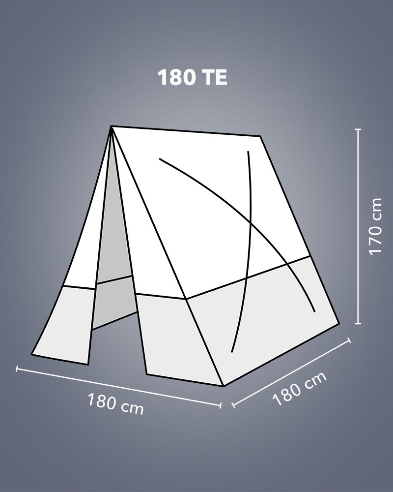 180 TE - afmetingen