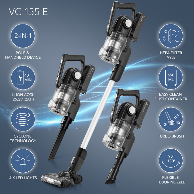 Aspirateur balai sans fil VC 155 E anthracite