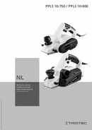 Bedieningshandleiding schaaf PPLS 10-750 / PPLS 10-800 (NL)