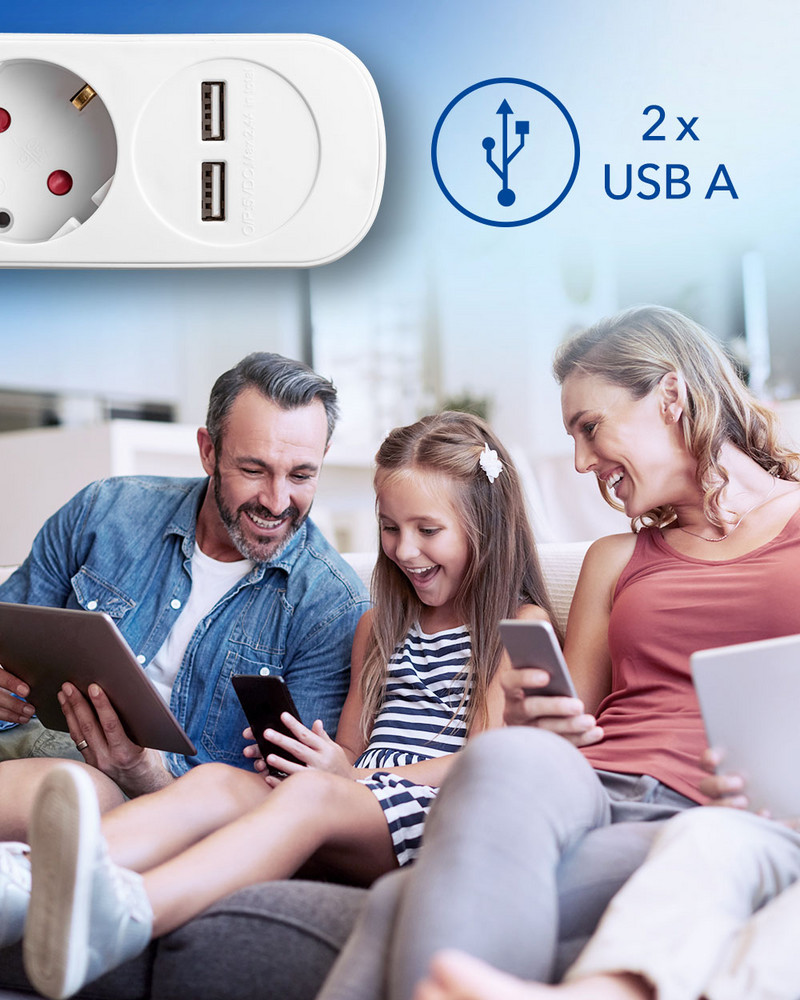 Blocs multiprises PVH3 et PVH5 avec 2 ports USB
