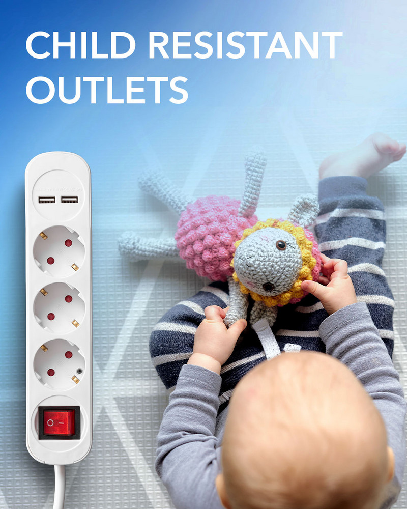 Blocs multiprises PVH3 et PVH5 avec sécurité enfant