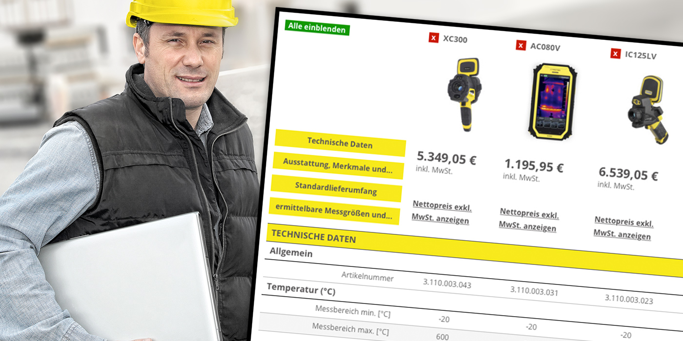 Comparaison directe de toutes les caméras thermiques