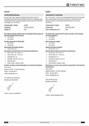 Conformiteitsverklaring Thermohygrometer BZ29OS (INT)