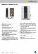 Datenblatt Adsorptionsluftentfeuchter TTR 1400 (FR)