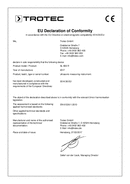 Déclaration de conformité appareil de détecteur de fuite à ultrasons SL800R (INT)