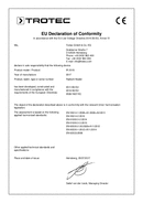 Déclaration de conformité chauffage radiant IR 2010 (INT)