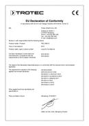 Déclaration de conformité climatiseur PAC 2600 S (INT)