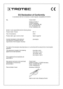 Déclaration de conformité testeur de tension BE17 (INT)