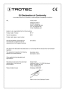 Déclaration de conformité thermomètre alimentaire BP2F (INT)