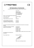 Déclaration de conformité vidéoscope VSC206 / VSC3008 (INT)