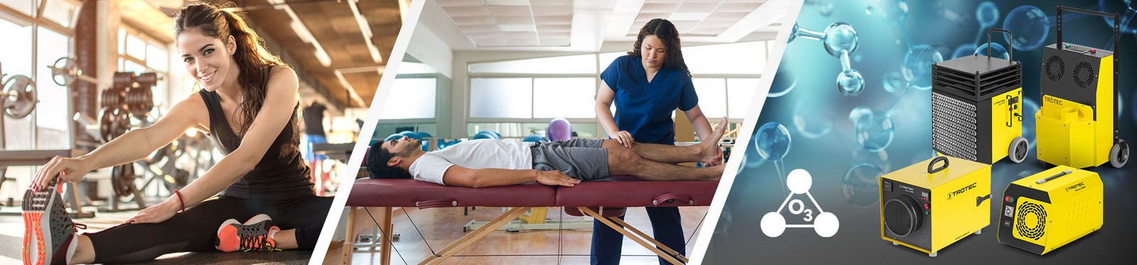 Désinfection à l’ozone des studios de fitness et des salles de thérapie