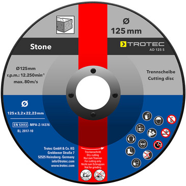 Disques en carbure de silicium pour le granit, le béton, la maçonnerie, la brique silico-calcaire, la pierre naturelle et artificielle (AD 125 S)