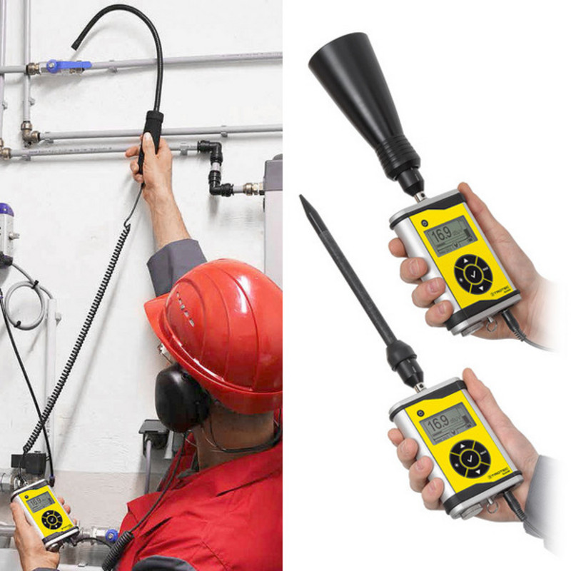 Diverses sondes de bruit aérien pour la localisation de fuites d'air comprimé et de gaz