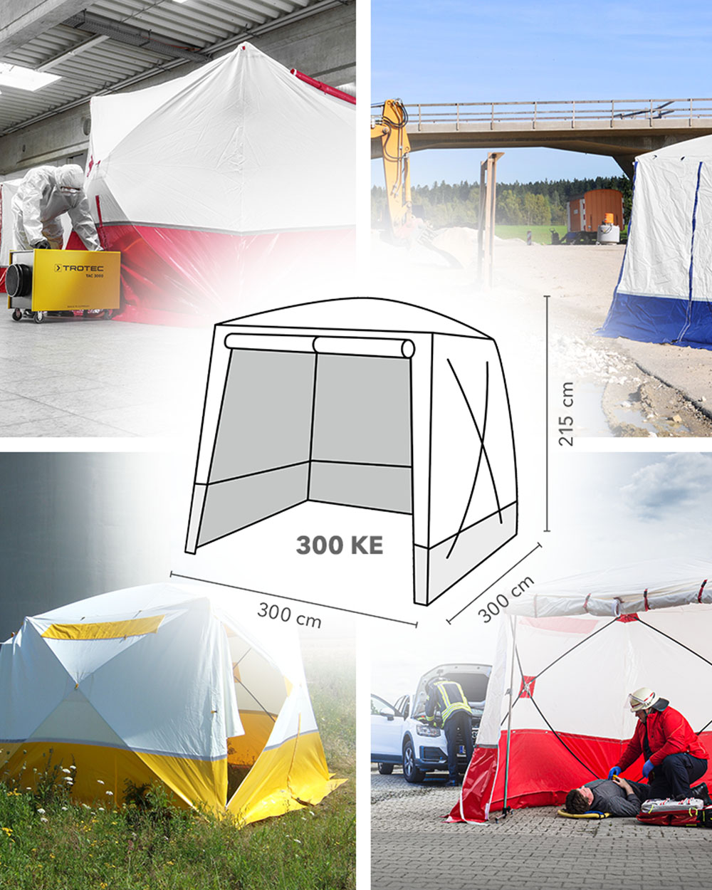 Flachdach-Zelt 300 KE - vielseitig einsetzbar!