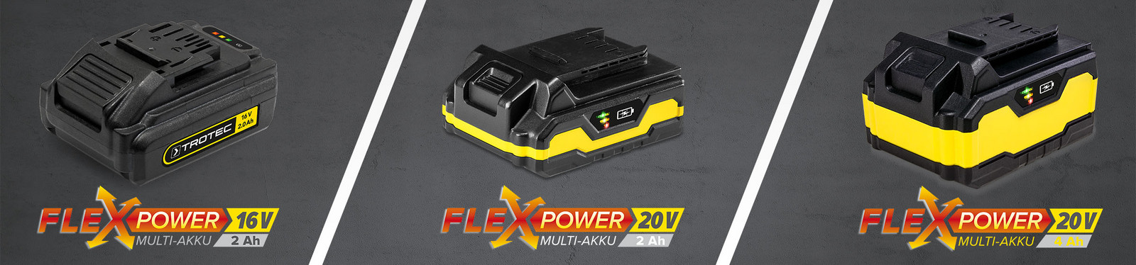 Flexpower – het innovatieve multiaccu-systeem van Trotec