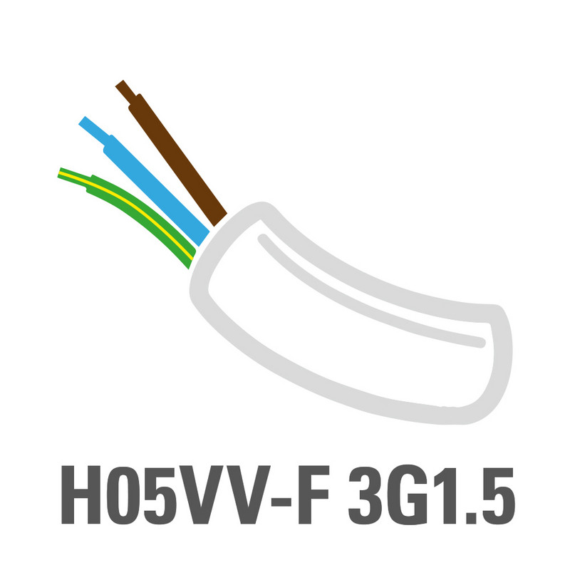 Kabeltype H05VV-F 3G1.5