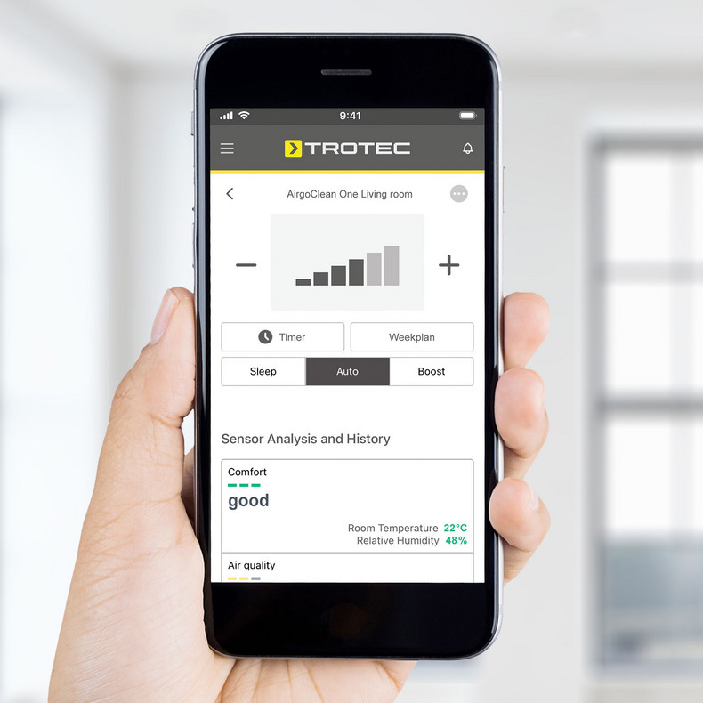 L’application Trotec Control : la commande de purificateur d'air par smartphone