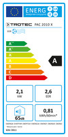 Label d’efficacité énergétique PAC 2010 X