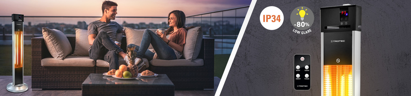 Le chauffage radiant pour terrasses IRS 2000 E