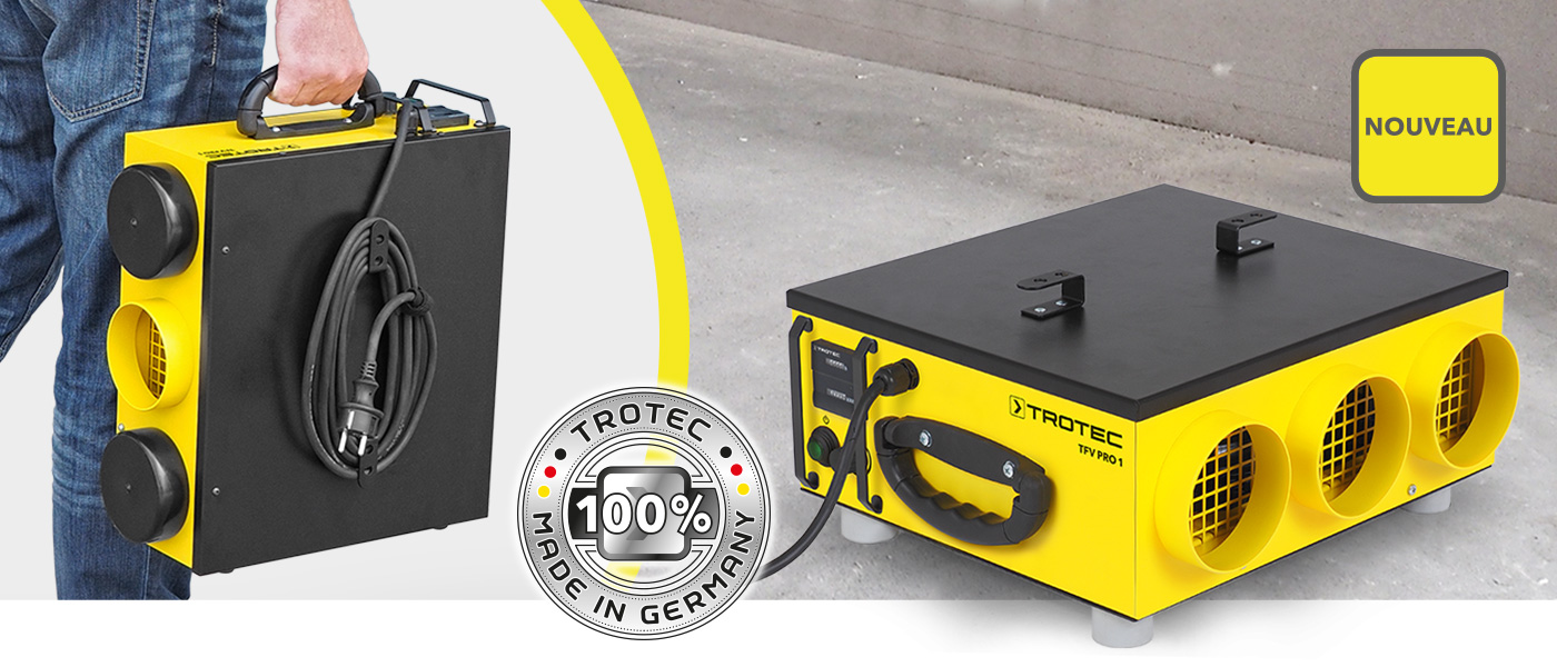 Le nouveau ventilateur radial TFV Pro 1 de Trotec