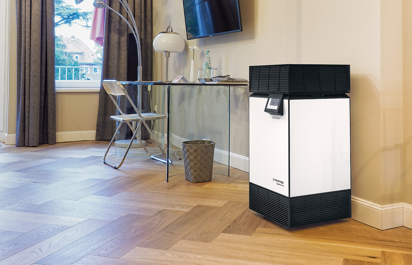 Le purificateur d'air hautes performances AirgoClean® One pour les chambres d’hôtel