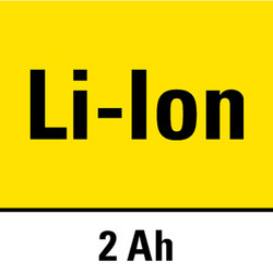 Lithium-ion-accu met 2 Ah capaciteit