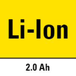Lithium-ion-accu met 2 Ah capaciteit