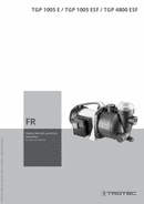 Manuel d'utilisation pompe de jardin TGP 1005 E / TGP 1005 ESF / TGP 4800 ESF (FR)