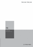 Manuel d'utilisation ventilateur de table TVE 2 B / TVE 2 W (FR)