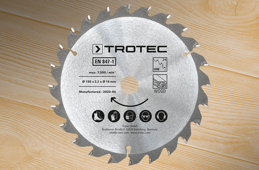 Set de 3 lames de scie circulaire Ø 150 mm (24 dents)