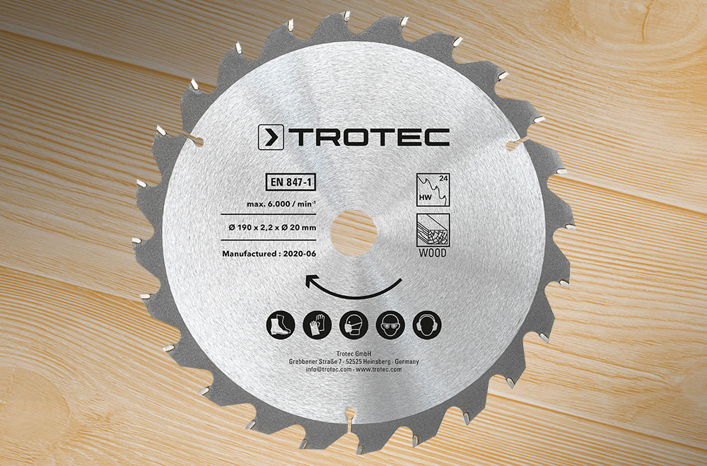 Set de 3 lames de scie circulaire Ø 190 mm (24 dents)