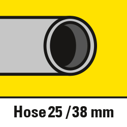 Universele aansluitingen voor binnendiameters van 25 mm en 38 mm