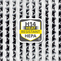Volledig ingegoten H14-filters voor zwevende stoffen met een hoge temperatuurbestendigheid. door en door voorzien van warmtegeleidende metalen lamellen